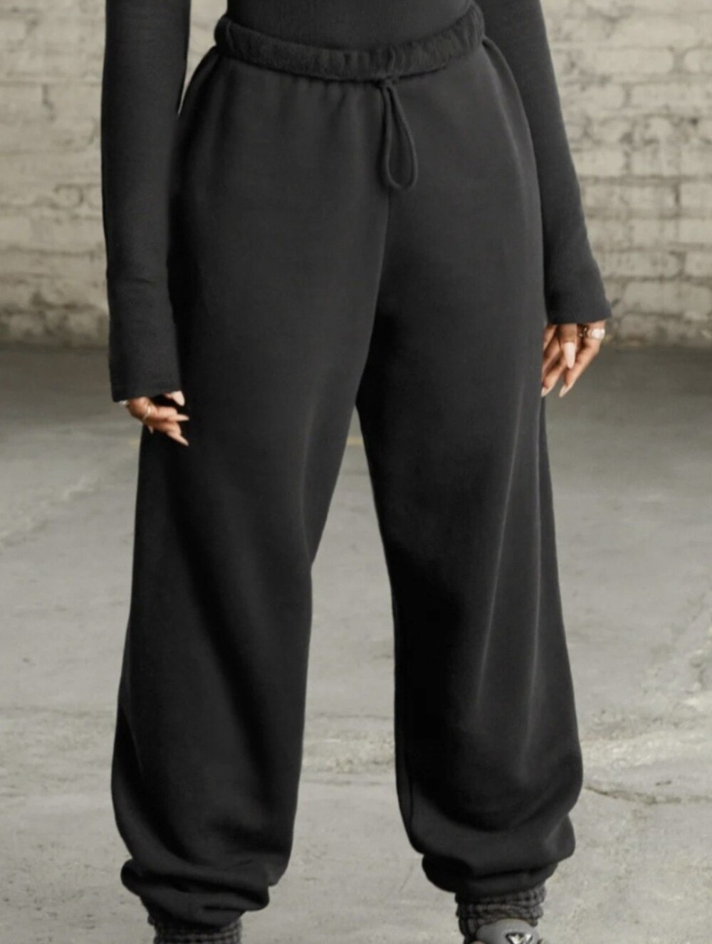 Joah Brown Black Joggers with Drawstring Waist